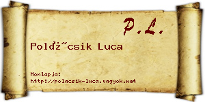 Polácsik Luca névjegykártya